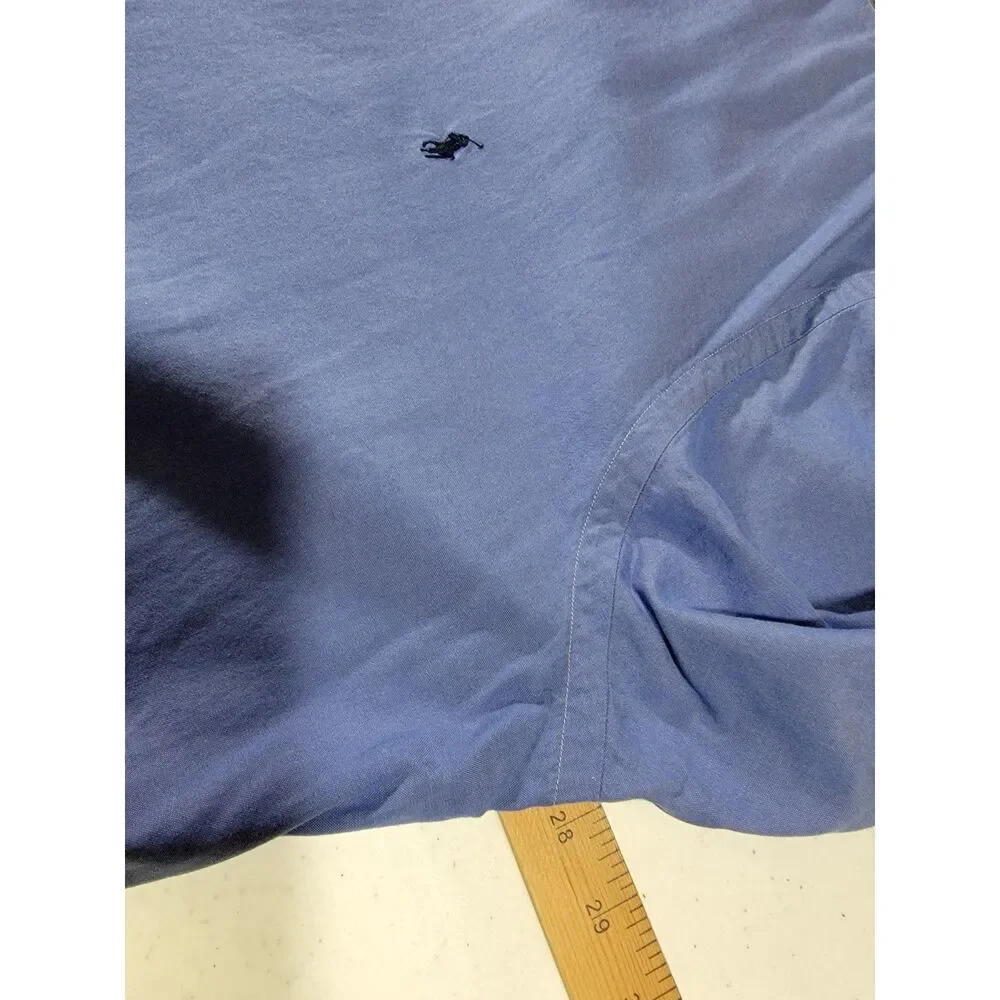 Ralph Lauren Yarmouth Men's Blue Long Sleeve Dress Shirt - 17 Neck